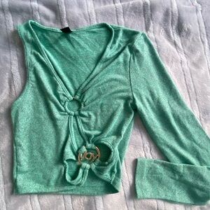Mint Green SHEIN Going out shirt